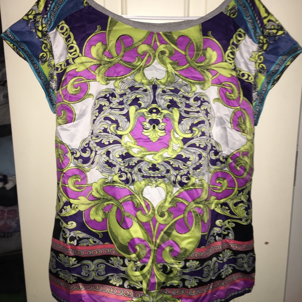 Colorful and patterned blouse